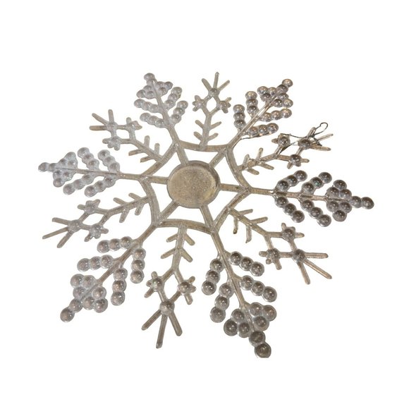 Plastic Snowflake Hanging Ornaments Lot of 15 Vintage ornaments - Picture 8 of 10